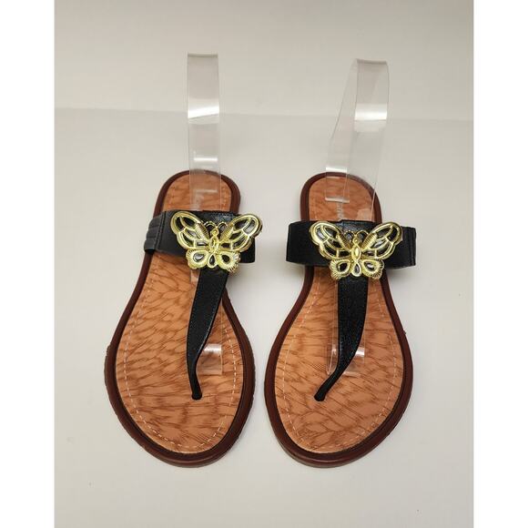 Women's Flip Flops Thong Slip On Casual Butterfly Decoration Sandals Shoes 8.5 - Picture 1 of 7